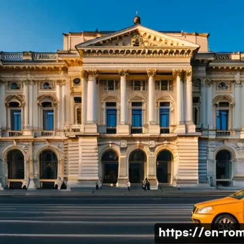 Home 33 루마니아 국립미술관 - **Prompt:** A majestic, wide-angle exterior shot of the National Museum of Art of Romania, housed in...